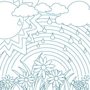 Раскраска Радуга Раскраска Радуга
