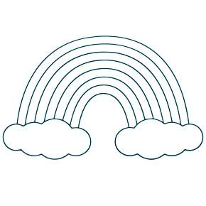 Раскраска Радуга Раскраска Радуга