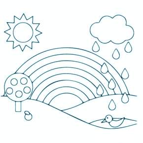Раскраска Радуга Раскраска Радуга