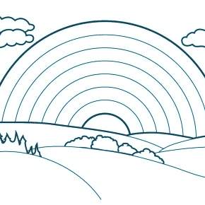 Раскраска Радуга Раскраска Радуга