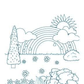 Раскраска Радуга Раскраска Радуга