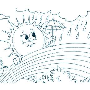 Раскраска Радуга Раскраска Радуга