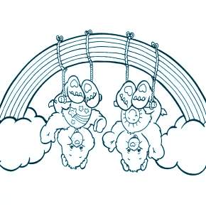 Раскраска Радуга Раскраска Радуга