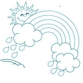 Раскраска Радуга Раскраска Радуга