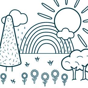 Раскраска Радуга Раскраска Радуга