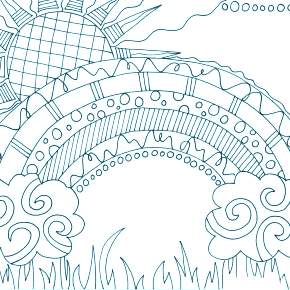 Раскраска Радуга Раскраска Радуга