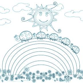 Раскраска Радуга Раскраска Радуга