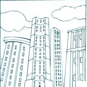 Раскраска Город Раскраска Город