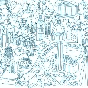 Раскраска Город Раскраска Город