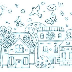 Раскраска Город Раскраска Город