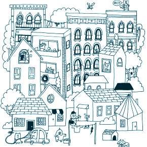 Раскраска Город Раскраска Город