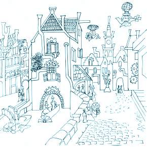 Раскраска Город Раскраска Город