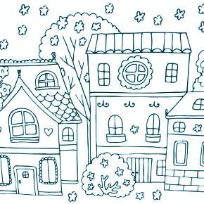 Раскраска Город Раскраска Город