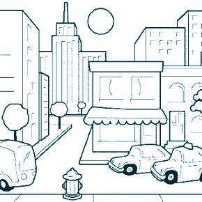 Раскраска Город Раскраска Город