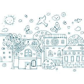 Раскраска Город Раскраска Город