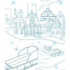 Раскраска Город Раскраска Город