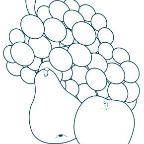 Раскраска Фрукты