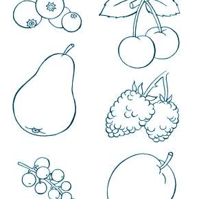 Раскраска Фрукты