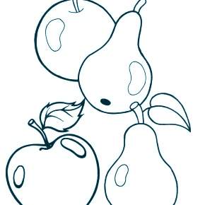 Раскраска Фрукты