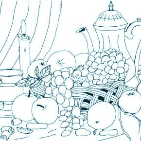 Раскраска Фрукты