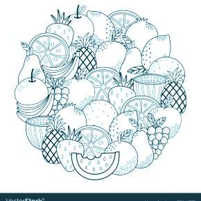Раскраска Фрукты
