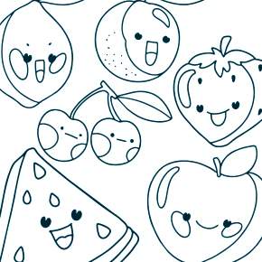 Раскраска Фрукты
