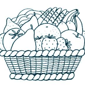 Раскраска Фрукты