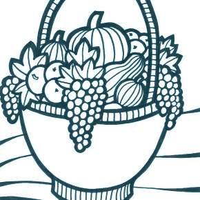 Раскраска Фрукты