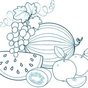 Раскраска Фрукты