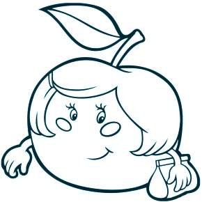 Раскраска Фрукты