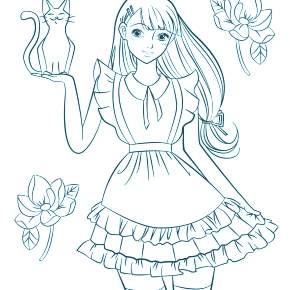 Раскраска Аниме