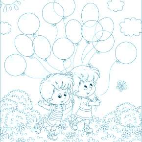 Раскраска Воздушные шары Раскраска Воздушные шары