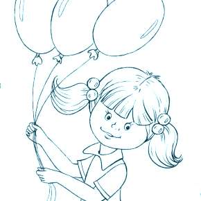 Раскраска Воздушные шары Раскраска Воздушные шары