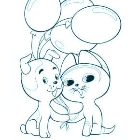 Раскраска Воздушные шары Раскраска Воздушные шары