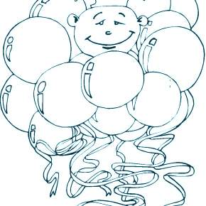 Раскраска Воздушные шары Раскраска Воздушные шары
