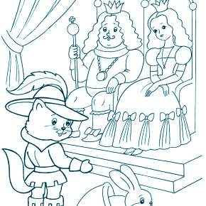 Раскраска Кот в сапогах Раскраска Кот в сапогах