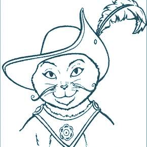 Раскраска Кот в сапогах Раскраска Кот в сапогах