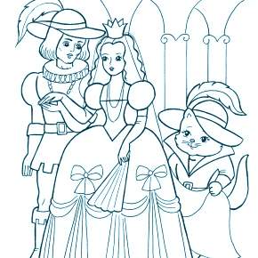 Раскраска Кот в сапогах Раскраска Кот в сапогах