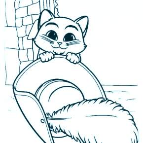 Раскраска Кот в сапогах Раскраска Кот в сапогах