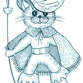 Раскраска Кот в сапогах Раскраска Кот в сапогах