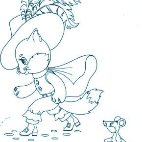 Раскраска Кот в сапогах Раскраска Кот в сапогах