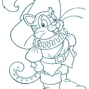 Раскраска Кот в сапогах Раскраска Кот в сапогах