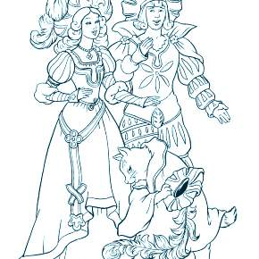 Раскраска Кот в сапогах Раскраска Кот в сапогах