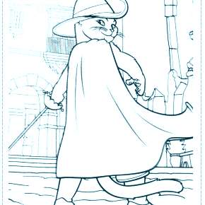 Раскраска Кот в сапогах Раскраска Кот в сапогах