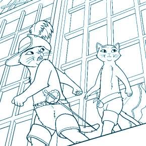 Раскраска Кот в сапогах Раскраска Кот в сапогах