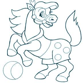 Раскраска Лошадки