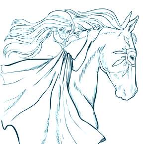 Раскраска Лошадки