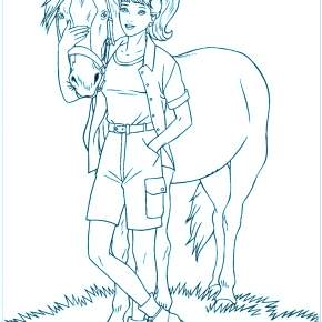 Раскраска Лошадки