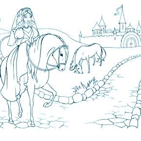 Раскраска Лошадки