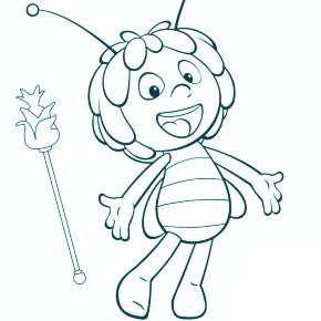 Раскраска Пчелка Майя Раскраска Пчелка Майя